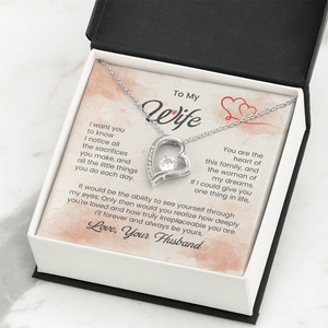 To My Beautiful Wife - Forever Love Necklace - HEARTEN