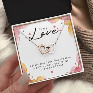 Interlocking Hearts Necklace (Yellow & White Gold Variants) - HEARTEN