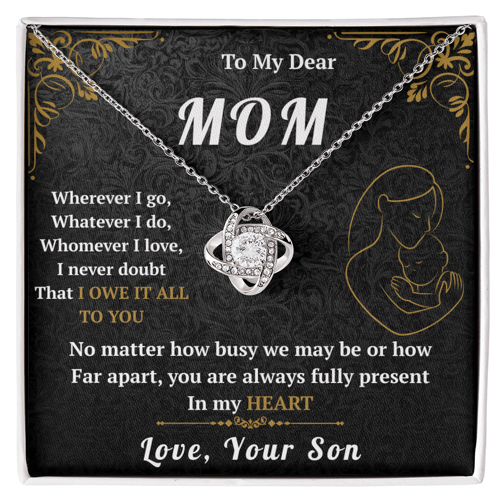 To My Mom - Love Knot Necklace - HEARTEN