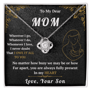 To My Mom - Love Knot Necklace - HEARTEN