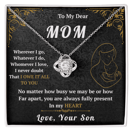 To My Mom - Love Knot Necklace - HEARTEN