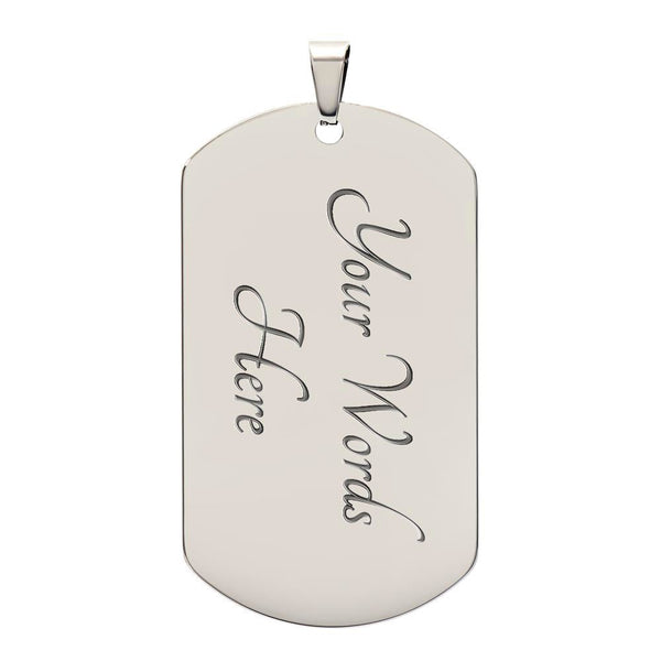 Luxury Graphic Dog Tag Necklace - HEARTEN