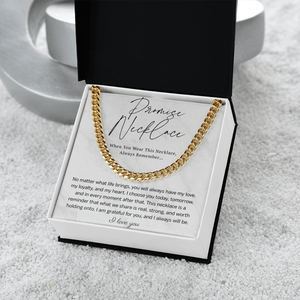 Promise Cuban Link Chain for Him - HEARTEN21