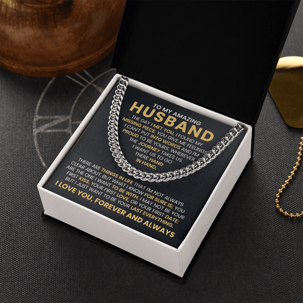 To My Amazing Husband – Cuban Link Chain - HEARTEN