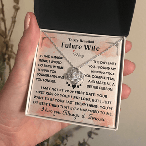 To My Beautiful Future Wife - Love Knot Necklace - HEARTEN