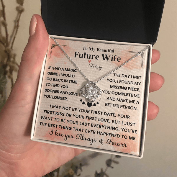 To My Beautiful Future Wife - Love Knot Necklace - HEARTEN