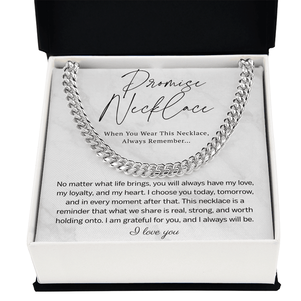Promise Cuban Link Chain for Him - HEARTEN11
