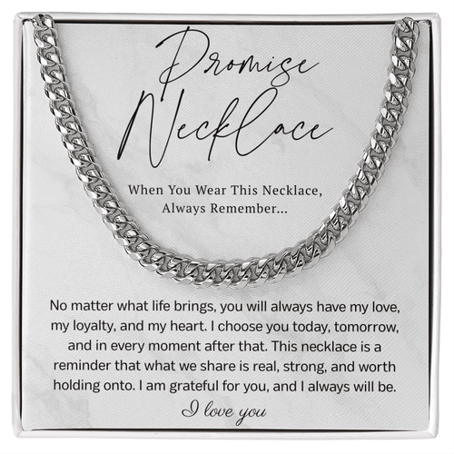 Promise Cuban Link Chain for Him - HEARTEN1