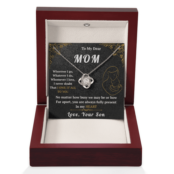 To My Mom - Love Knot Necklace - HEARTEN