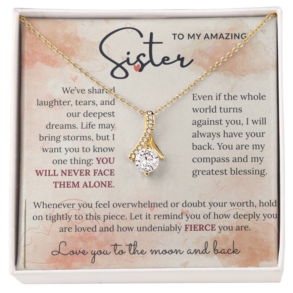 To My Amazing Sister - Alluring Beauty Necklace - HEARTEN