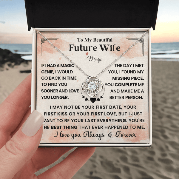 To My Beautiful Future Wife - Love Knot Necklace - HEARTEN