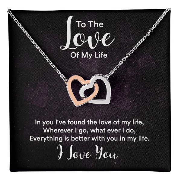 Interlocking Hearts Necklace (Yellow & White Gold Variants) - HEARTEN