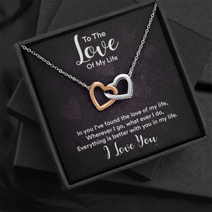 Interlocking Hearts Necklace (Yellow & White Gold Variants) - HEARTEN