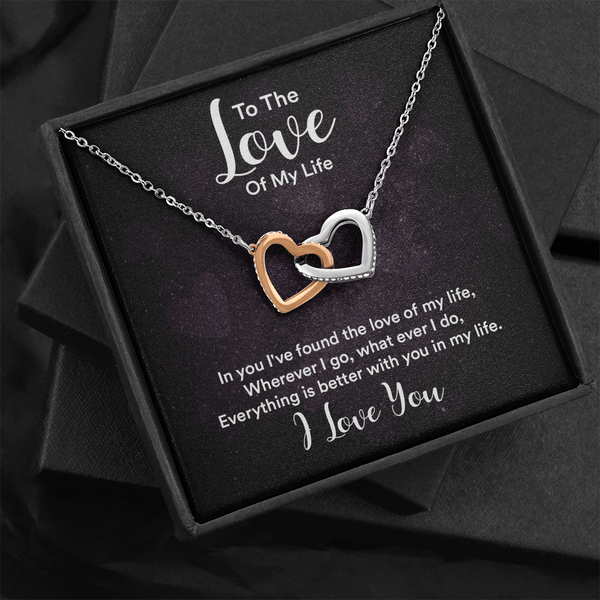Interlocking Hearts Necklace (Yellow & White Gold Variants) - HEARTEN