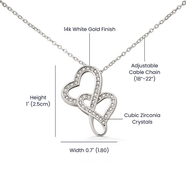 To My Beautiful Granddaughter - Heart to Heart Pendant Necklace - HEARTEN