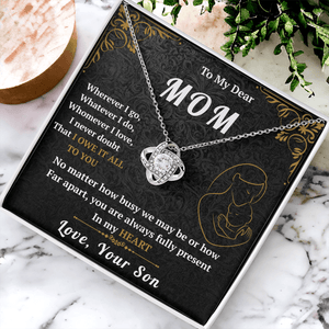 To My Mom - Love Knot Necklace - HEARTEN