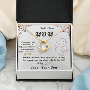 To My Mom - Forever Love Necklace - HEARTEN
