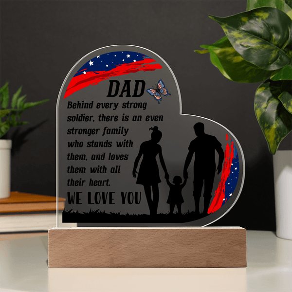 Acrylic Heart Plaque - HEARTEN