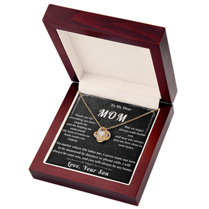 To My Dear Mom Love Knot Necklace - HEARTEN