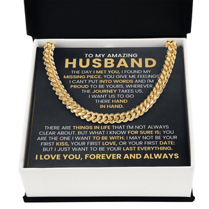 To My Amazing Husband – Cuban Link Chain - HEARTEN