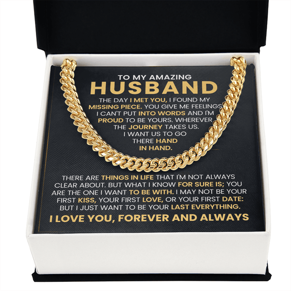 To My Amazing Husband – Cuban Link Chain - HEARTEN