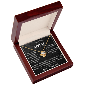 To My Dear Mom Love Knot Necklace - HEARTEN