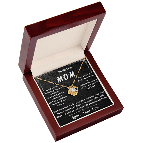 To My Dear Mom Love Knot Necklace - HEARTEN