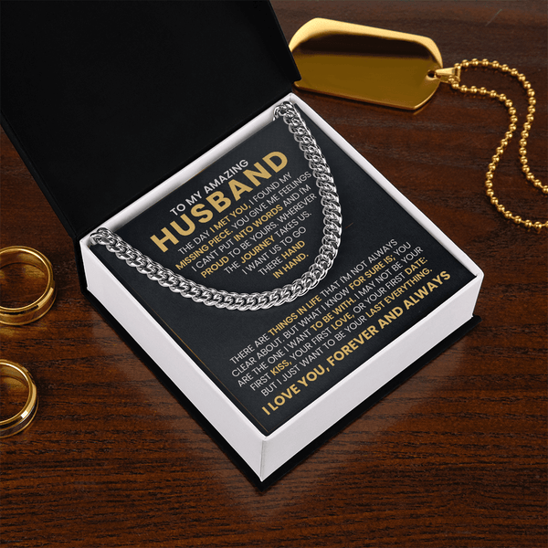 To My Amazing Husband – Cuban Link Chain - HEARTEN