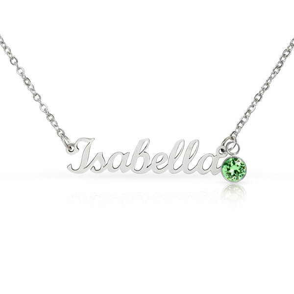 To My Dear Mom Custom Name Necklace with Birthstone and Message Card from Son - HEARTEN