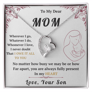 To My Mom - Forever Love Necklace - HEARTEN