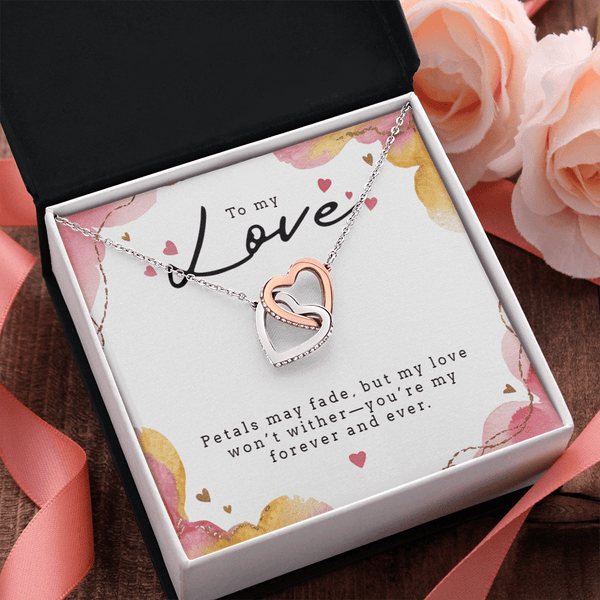 Interlocking Hearts Necklace (Yellow & White Gold Variants) - HEARTEN
