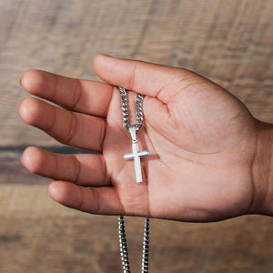 To My Amazing Husband – Personalized Cross with Cuban Link Chain - HEARTEN