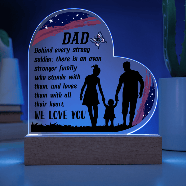 Acrylic Heart Plaque - HEARTEN