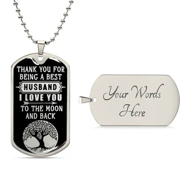 Luxury Graphic Dog Tag Necklace - HEARTEN