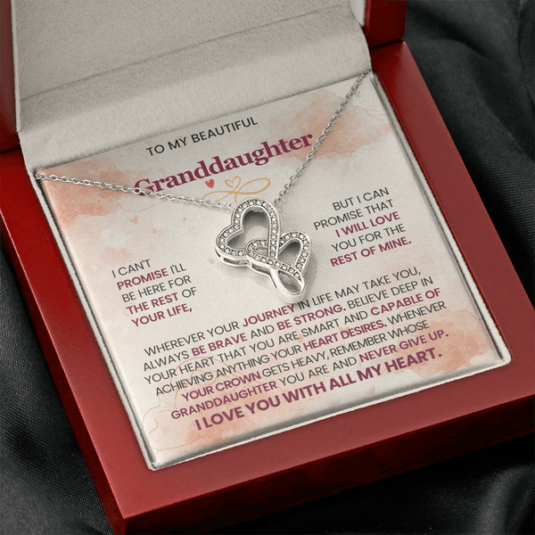 To My Beautiful Granddaughter - Heart to Heart Pendant Necklace - HEARTEN