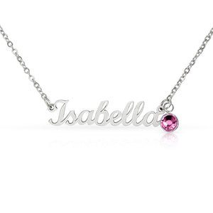 To My Dear Mom Custom Name Necklace with Birthstone and Message Card from Son - HEARTEN