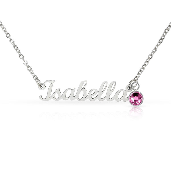 To My Dear Mom Custom Name Necklace with Birthstone and Message Card from Son - HEARTEN