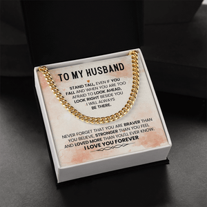 To My Amazing Husband – Cuban Link Chain - HEARTEN