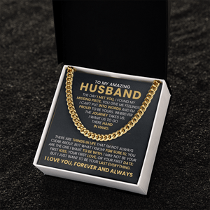 To My Amazing Husband – Cuban Link Chain - HEARTEN