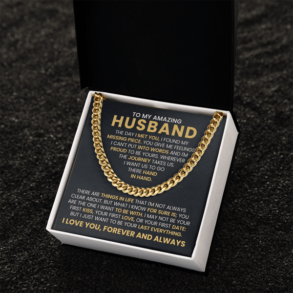 To My Amazing Husband – Cuban Link Chain - HEARTEN