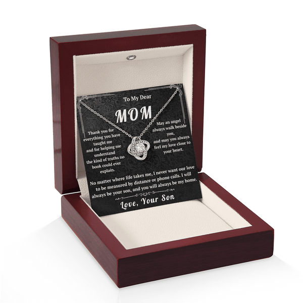 To My Dear Mom Love Knot Necklace - HEARTEN