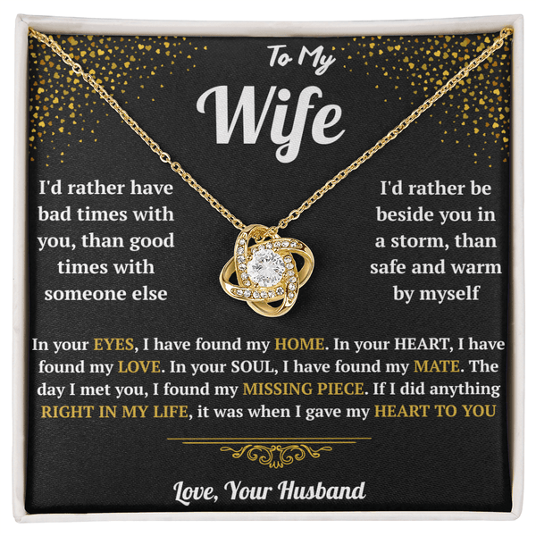 To My Wife - Love Knot Necklace - HEARTEN
