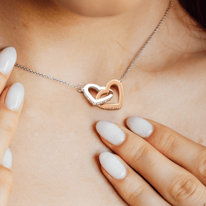 Interlocking Hearts Necklace (Yellow & White Gold Variants) - HEARTEN