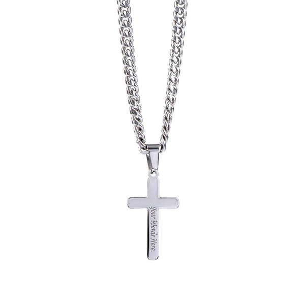 To My Amazing Husband – Personalized Cross with Cuban Link Chain - HEARTEN