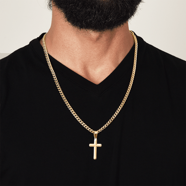 To My Amazing Husband – Personalized Cross with Cuban Link Chain - HEARTEN