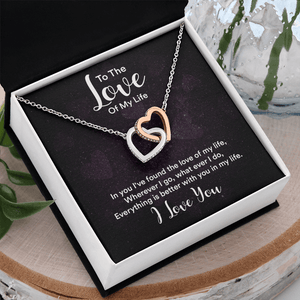 Interlocking Hearts Necklace (Yellow & White Gold Variants) - HEARTEN