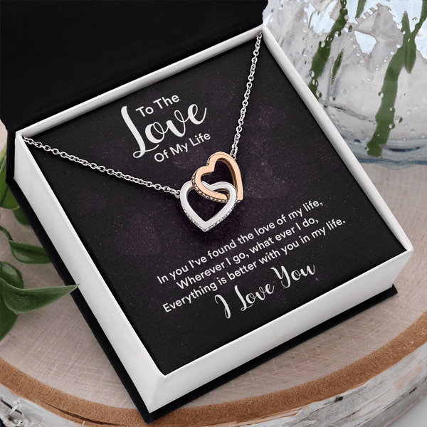 Interlocking Hearts Necklace (Yellow & White Gold Variants) - HEARTEN