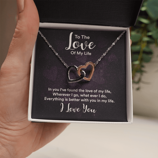Interlocking Hearts Necklace (Yellow & White Gold Variants) - HEARTEN