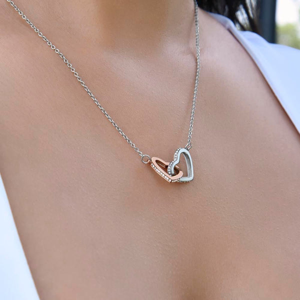 Interlocking Hearts Necklace (Yellow & White Gold Variants) - HEARTEN