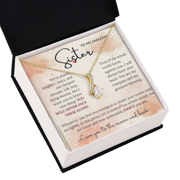 To My Amazing Sister - Alluring Beauty Necklace - HEARTEN